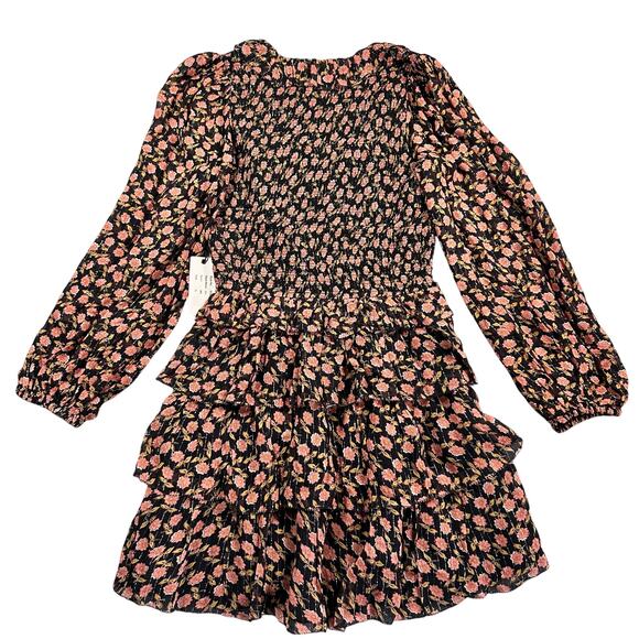 Saylor NYC Metallic Floral Ruffle Mini Dress Size Small NWT - Picture 6 of 9